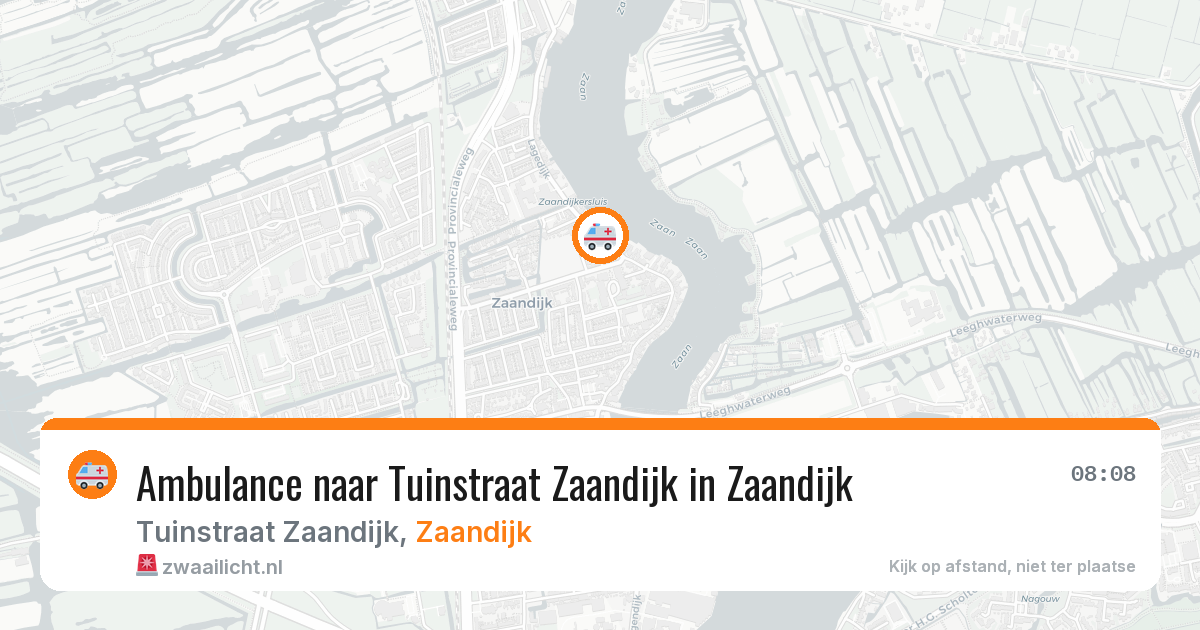 Ambulance naar Tuinstraat Zaandijk in Zaandijk — 20 jul 2026