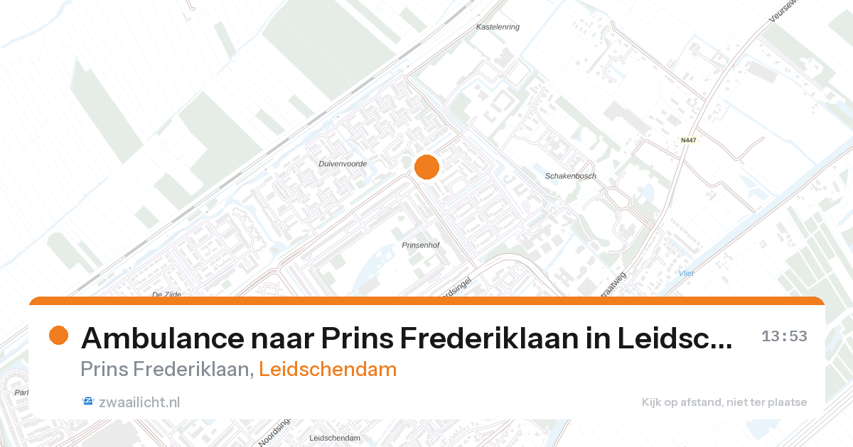 Ambulance naar Prins Frederiklaan in Leidschendam — 27 aug 2026