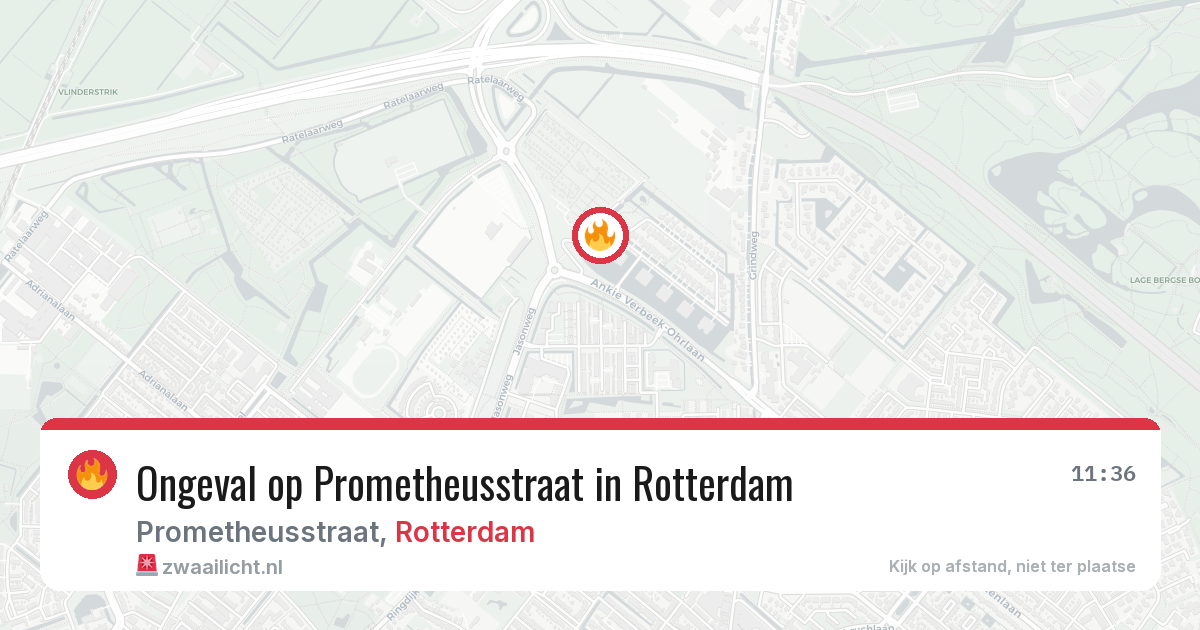 Ongeval op Prometheusstraat in Rotterdam — 21 mei 2026