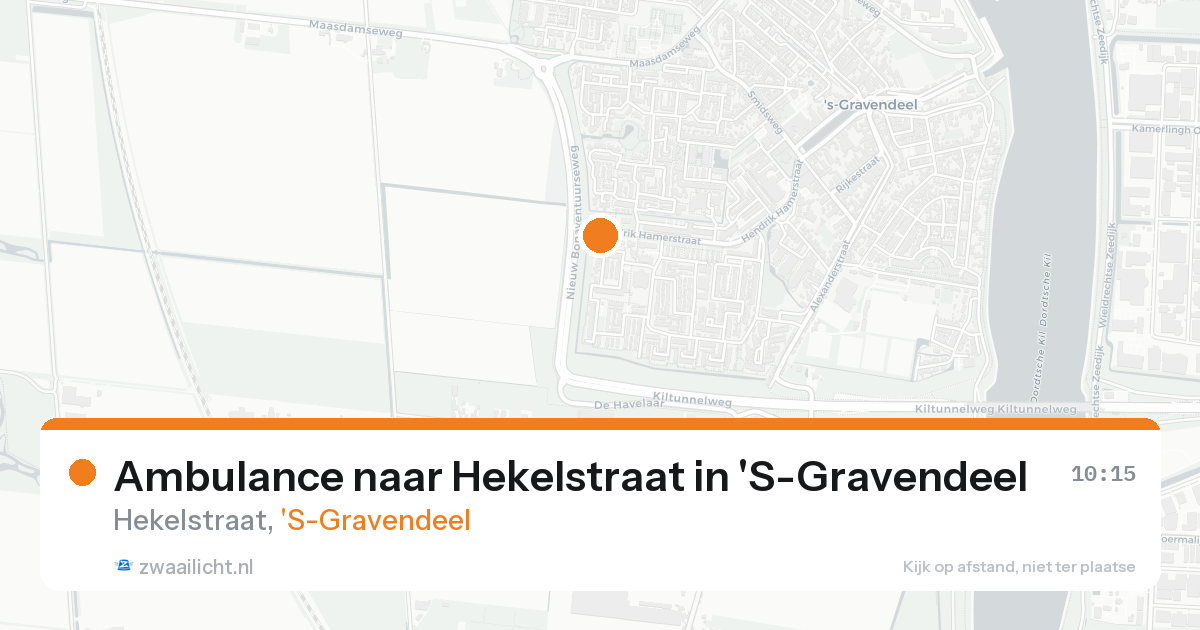 Ambulance naar Hekelstraat in 'S-Gravendeel — 26 aug 2026