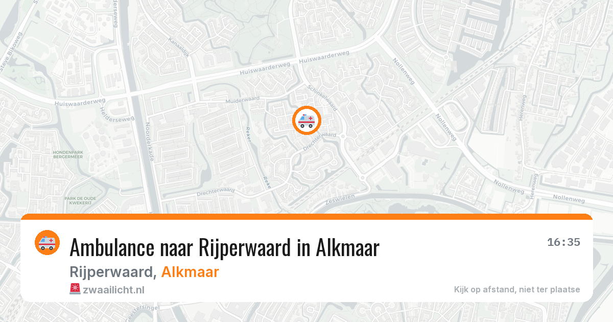 Ambulance naar Rijperwaard in Alkmaar — 9 aug 2026