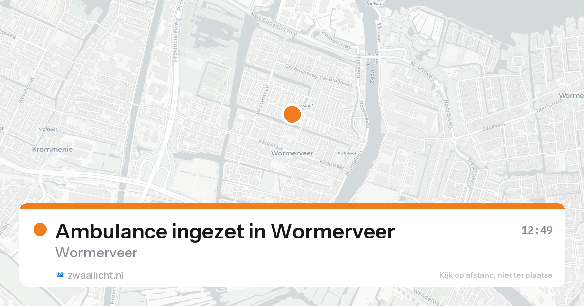 Ambulance ingezet in Wormerveer — 21 mei 2026
