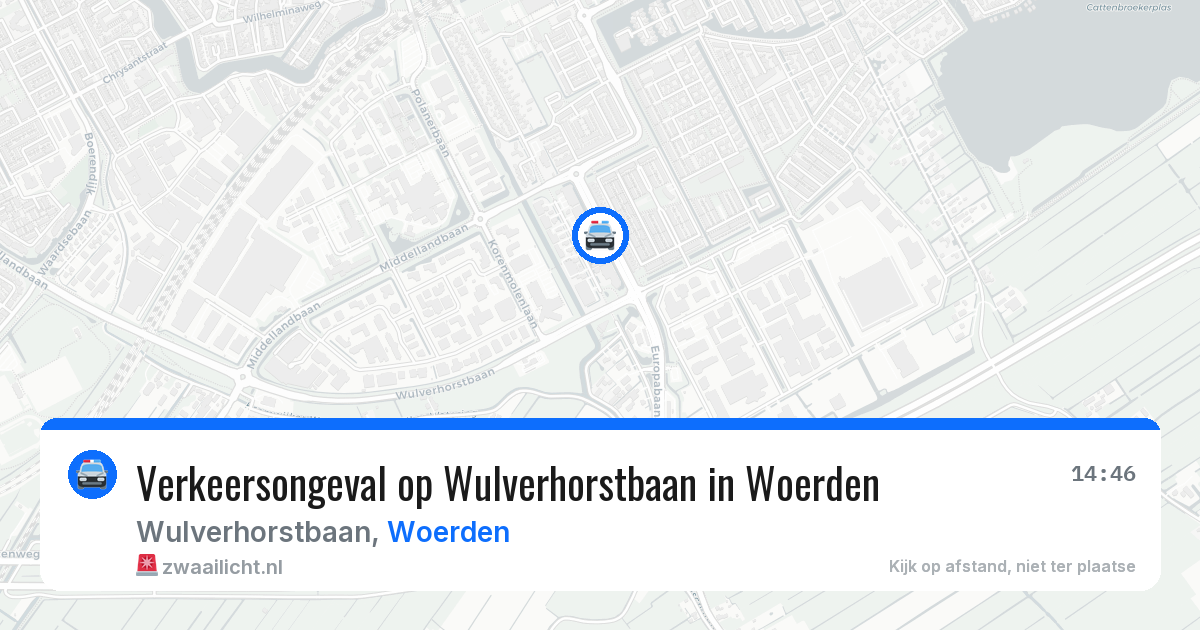 Verkeersongeval op Wulverhorstbaan in Woerden — 1 jun 2026