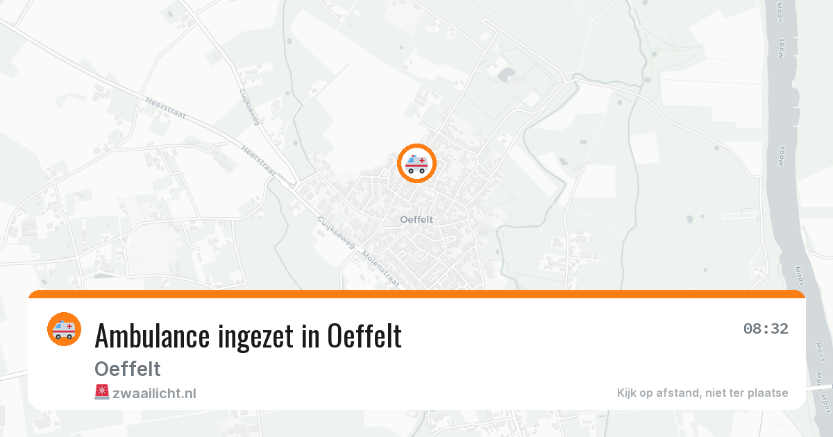 Ambulance ingezet in Oeffelt — 1 aug 2026