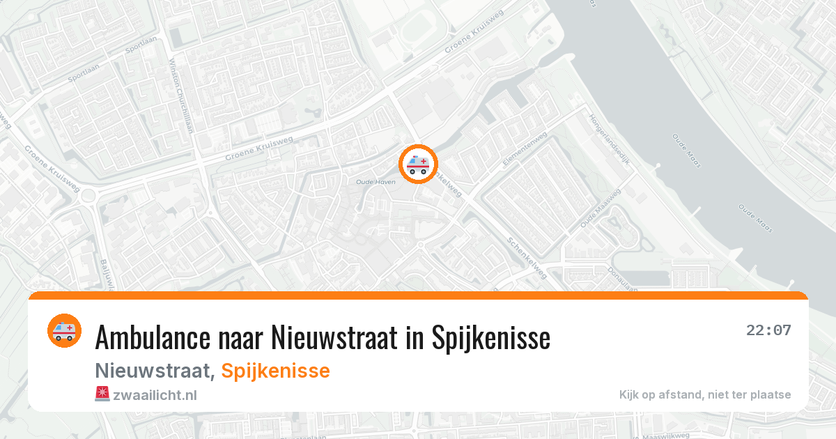 Ambulance naar Nieuwstraat in Spijkenisse — 22 mrt 2026