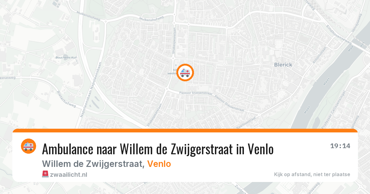 Ambulance naar Willem de Zwijgerstraat in Venlo — 24 jun 2026