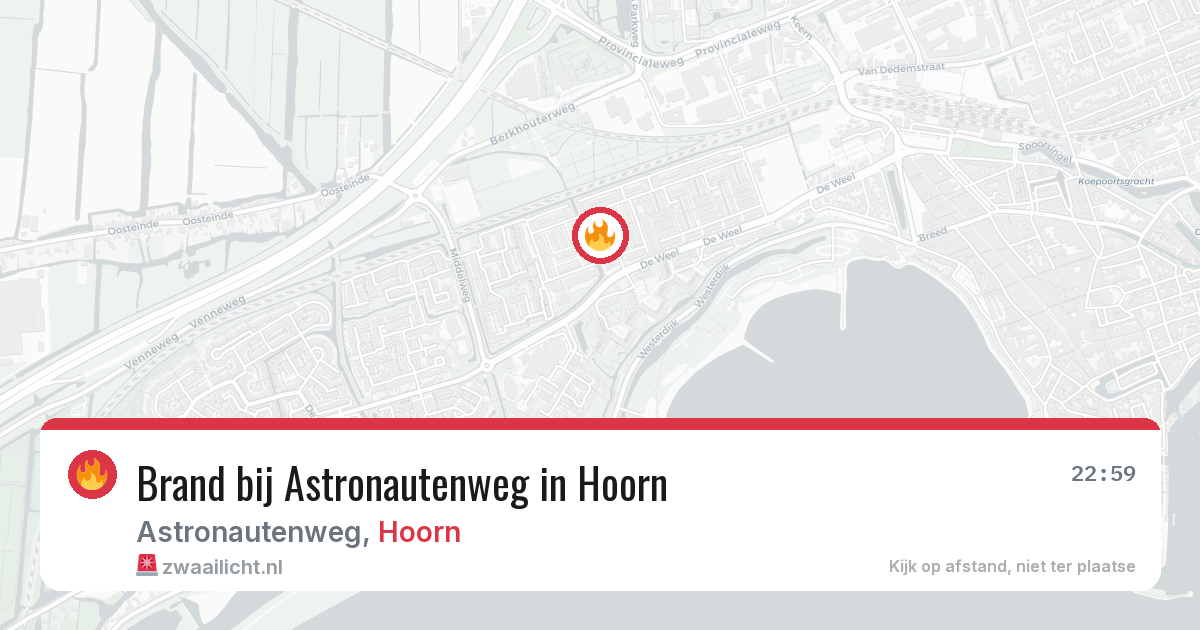 Brand bij Astronautenweg in Hoorn — 5 jul 2026
