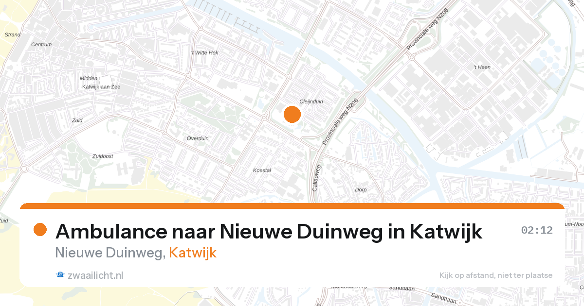 Ambulance naar Nieuwe Duinweg in Katwijk — 12 jul 2026