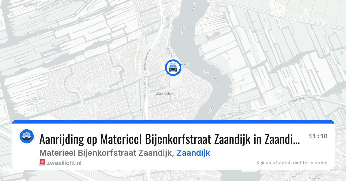 Aanrijding op Materieel Bijenkorfstraat Zaandijk in Zaandijk — 4 mei 2026