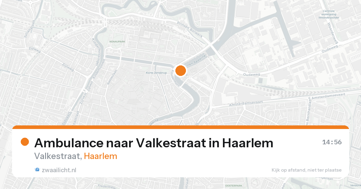 Ambulance naar Valkestraat in Haarlem — 18 aug 2026