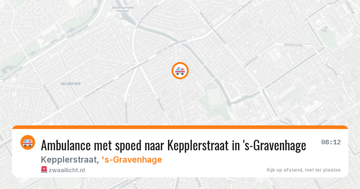 Ambulance met spoed naar Kepplerstraat in 's-Gravenhage — 13 mei 2026