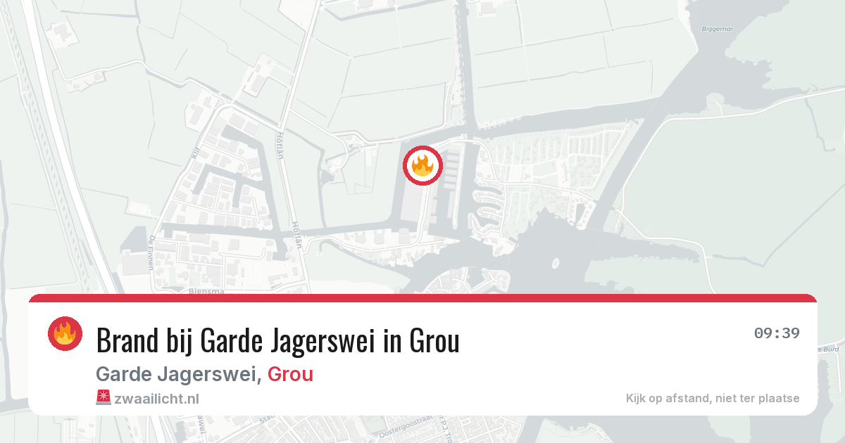 Brand bij Garde Jagerswei in Grou — 12 aug 2026
