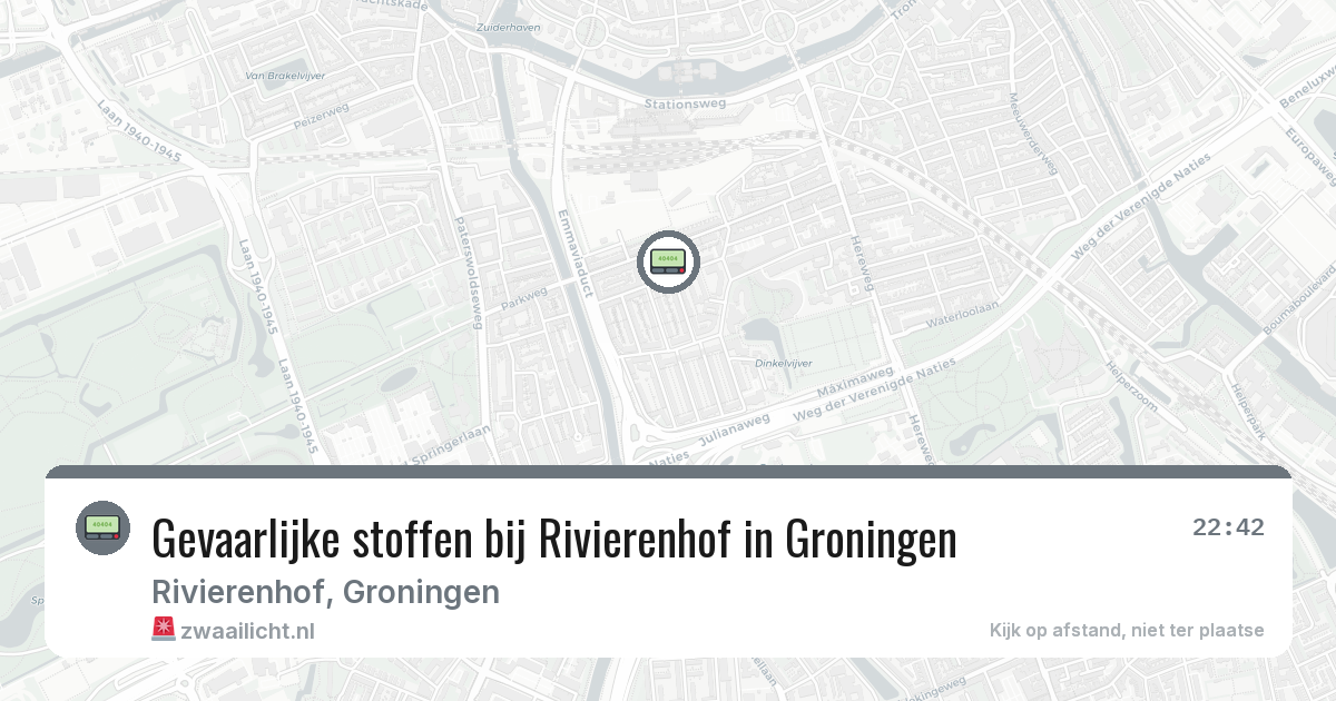 Gevaarlijke stoffen bij Rivierenhof in Groningen — 16 mei 2026