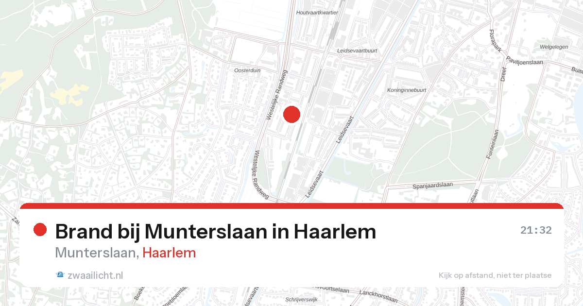 Brand bij Munterslaan in Haarlem — 27 aug 2026
