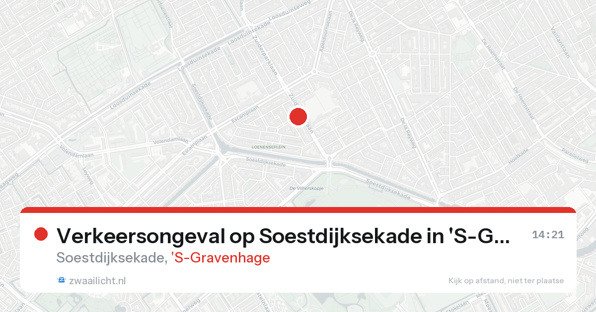 Verkeersongeval op Soestdijksekade in 'S-Gravenhage — 25 aug 2026