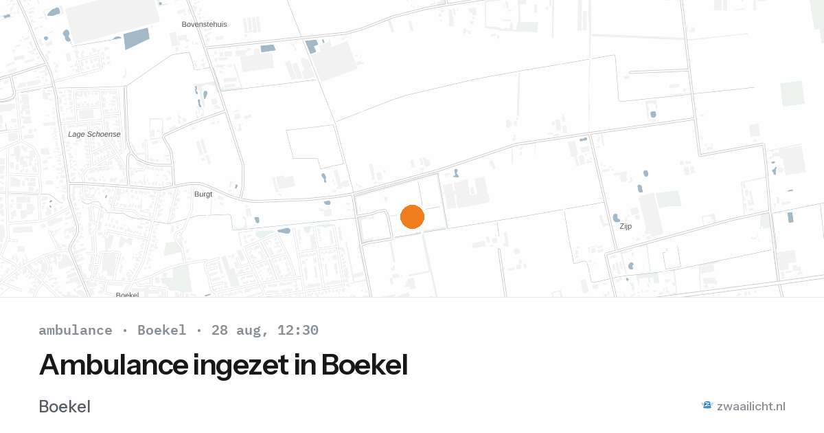 Ambulance ingezet in Boekel — 28 aug 2026
