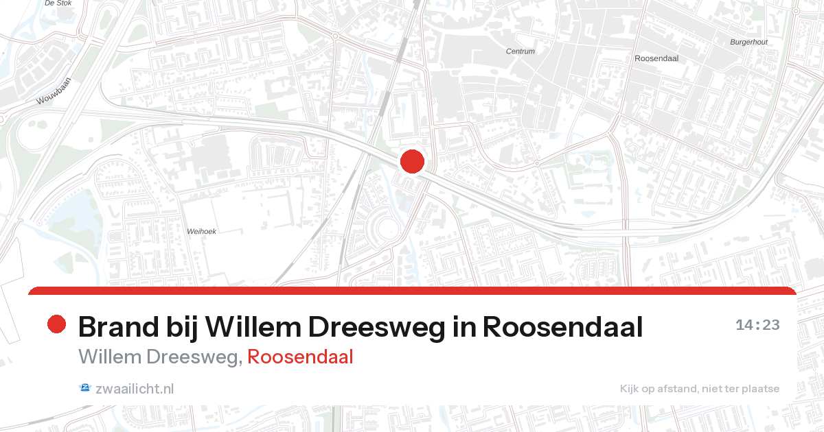Brand bij Willem Dreesweg in Roosendaal — 11 jul 2026