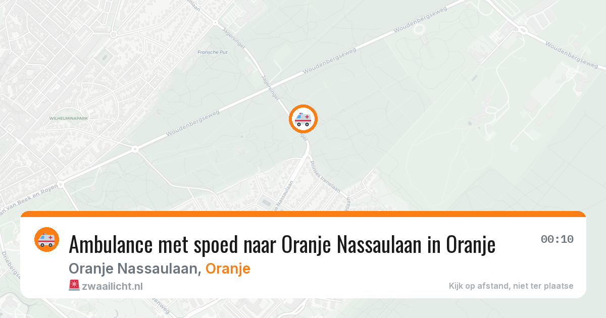 Ambulance met spoed naar Oranje Nassaulaan in Oranje — 4 apr 2026
