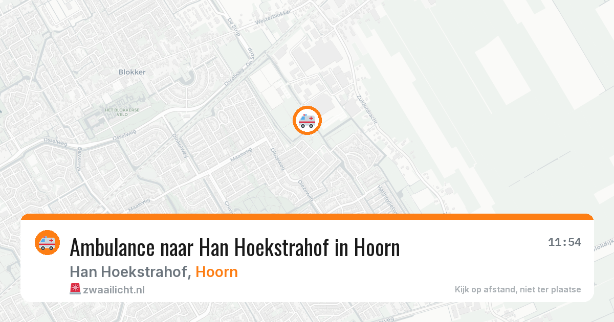 Ambulance naar Han Hoekstrahof in Hoorn — 12 aug 2026