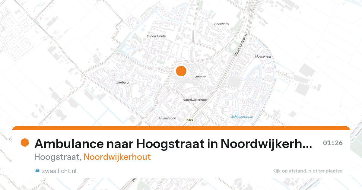 Ambulance naar Hoogstraat in Noordwijkerhout — 27 aug 2026