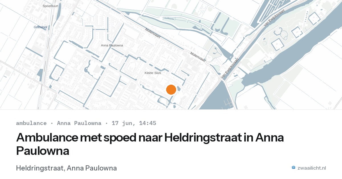 Ambulance met spoed naar Heldringstraat in Anna Paulowna — 17 jun 2026