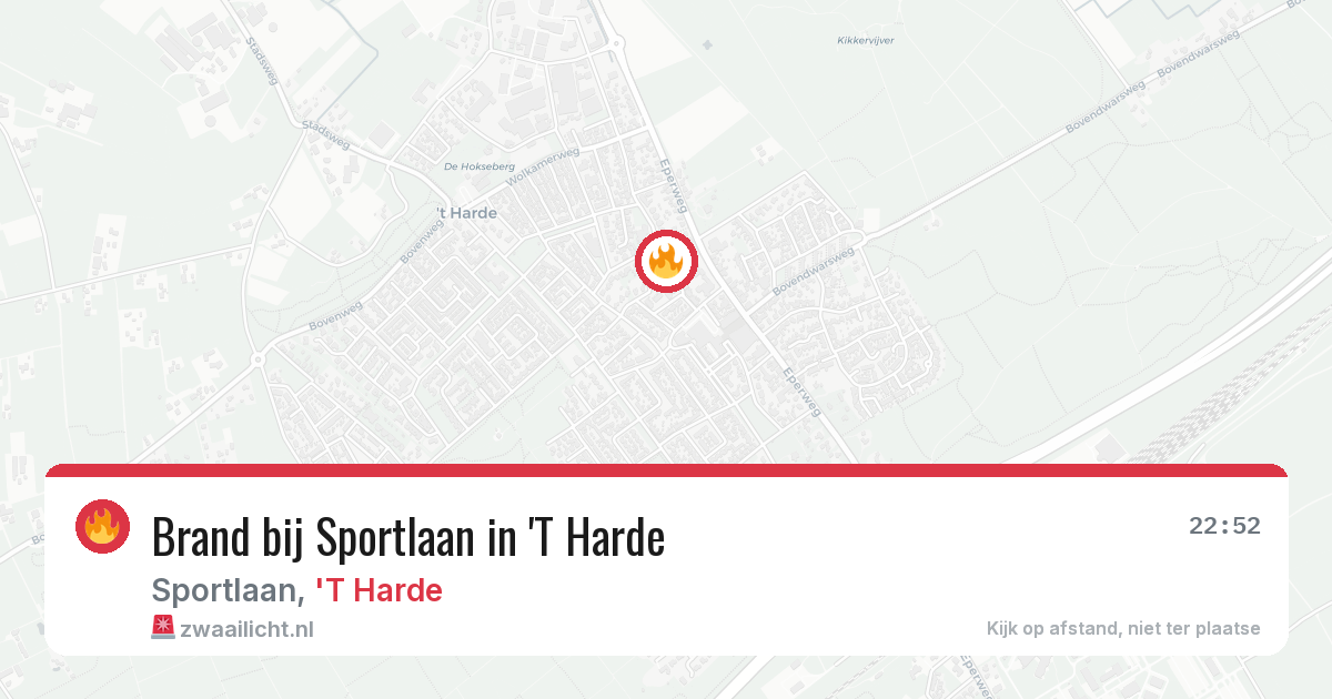 Brand bij Sportlaan in 'T Harde — 11 jul 2026