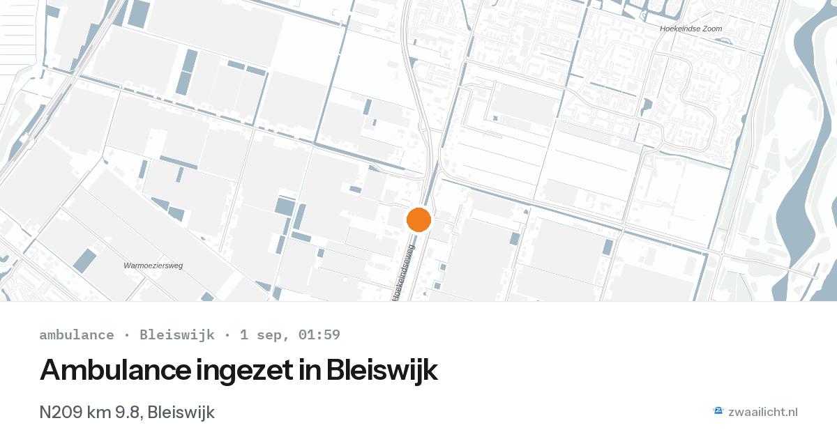 Ambulance ingezet in Bleiswijk — 31 aug 2026