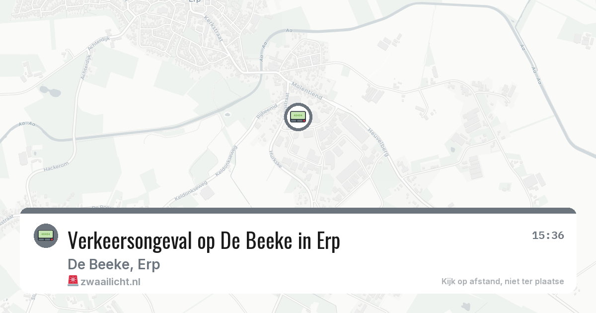 Verkeersongeval op De Beeke in Erp — 4 mrt 2026