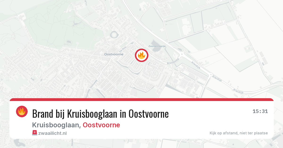 Brand bij Kruisbooglaan in Oostvoorne — 19 jun 2026