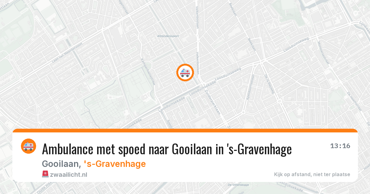 Ambulance met spoed naar Gooilaan in 's-Gravenhage — 30 apr 2026