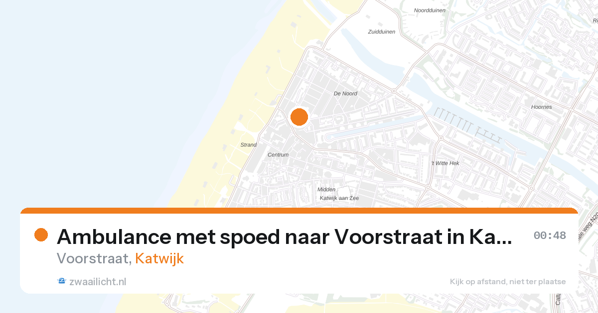 Ambulance met spoed naar Voorstraat in Katwijk — 26 mei 2026