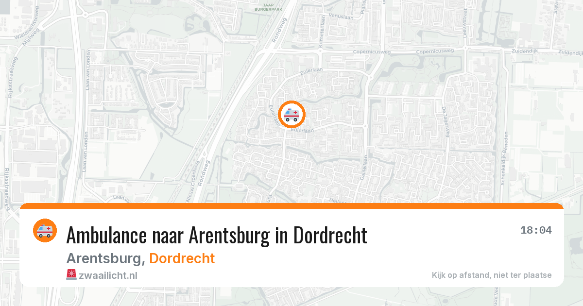 Ambulance naar Arentsburg in Dordrecht — 30 mei 2026
