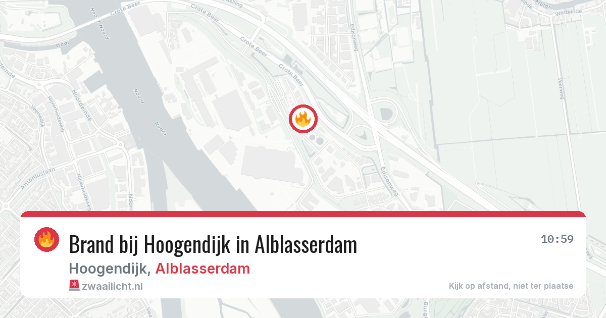 Brand bij Hoogendijk in Alblasserdam — 2 aug 2026