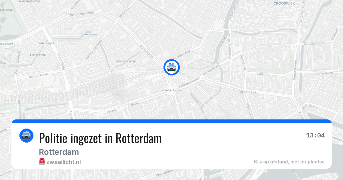 Politie ingezet in Rotterdam — 25 jun 2026 | 🚨 Zwaailicht.nl