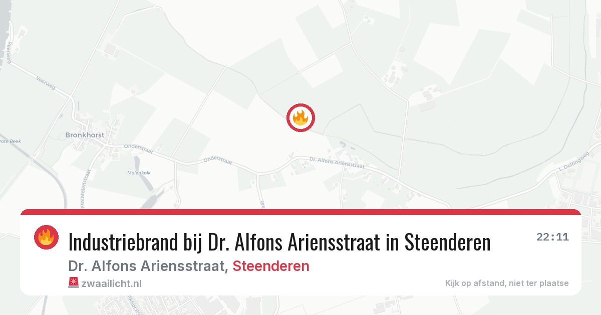 Industriebrand bij Dr. Alfons Ariensstraat in Steenderen — 2 mei 2026