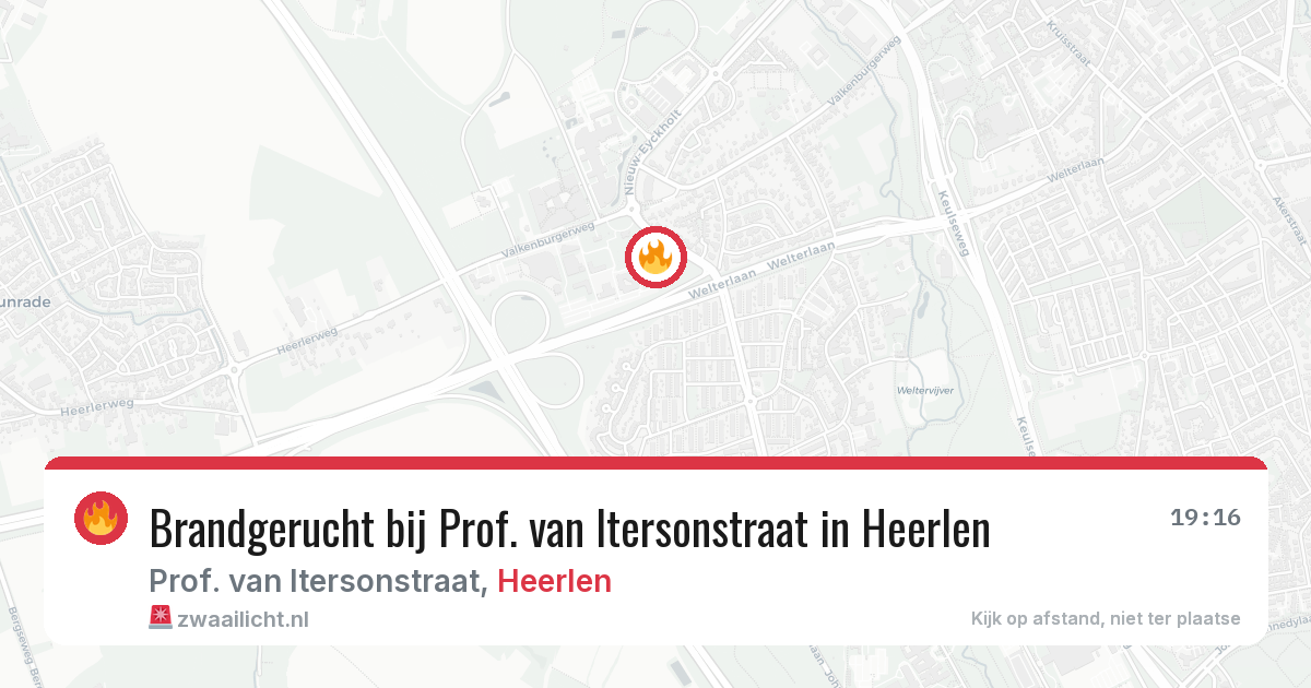Brandgerucht bij Prof. van Itersonstraat in Heerlen — 31 mei 2026