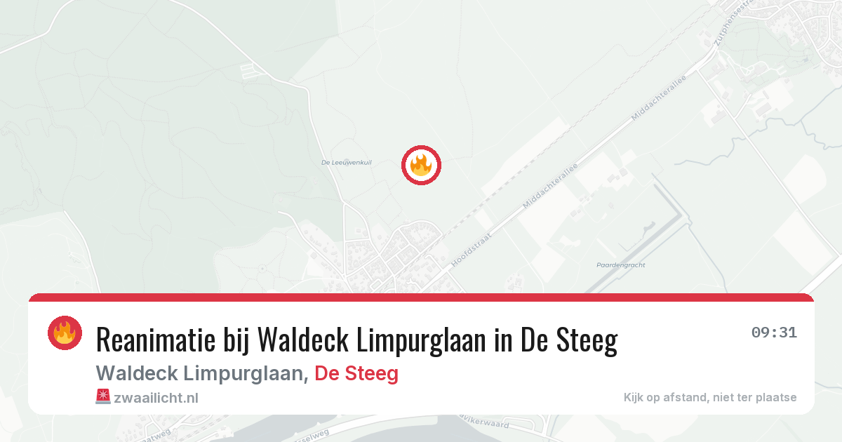 Reanimatie bij Waldeck Limpurglaan in De Steeg — 26 jul 2026