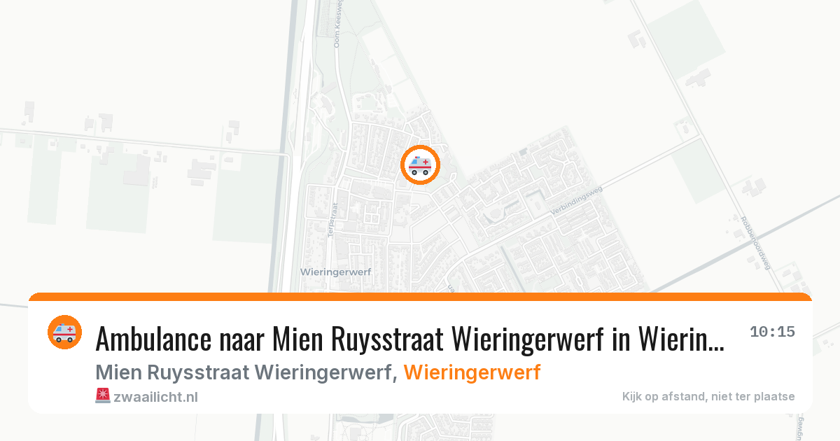 Ambulance naar Mien Ruysstraat Wieringerwerf in Wieringerwerf — 29 apr 2026