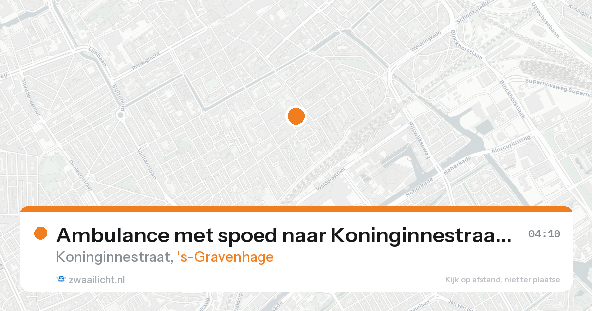Ambulance met spoed naar Koninginnestraat in 's-Gravenhage — 25 aug 2026