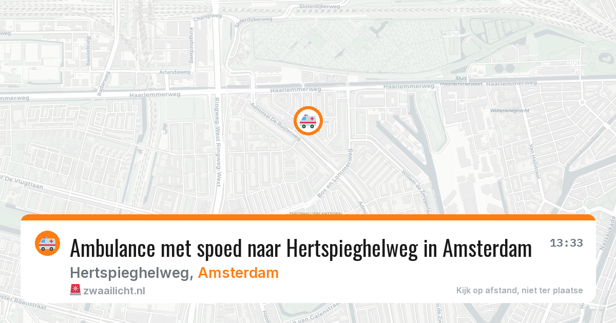 Ambulance met spoed naar Hertspieghelweg in Amsterdam — 30 mei 2026