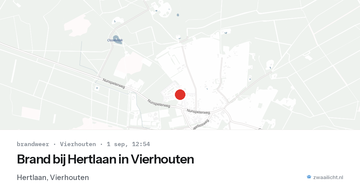 Brand bij Hertlaan in Vierhouten — 1 sep 2026
