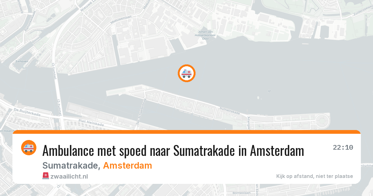 Ambulance met spoed naar Sumatrakade in Amsterdam — 12 aug 2026
