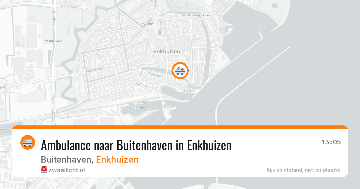 Ambulance naar Buitenhaven in Enkhuizen — 21 jun 2026