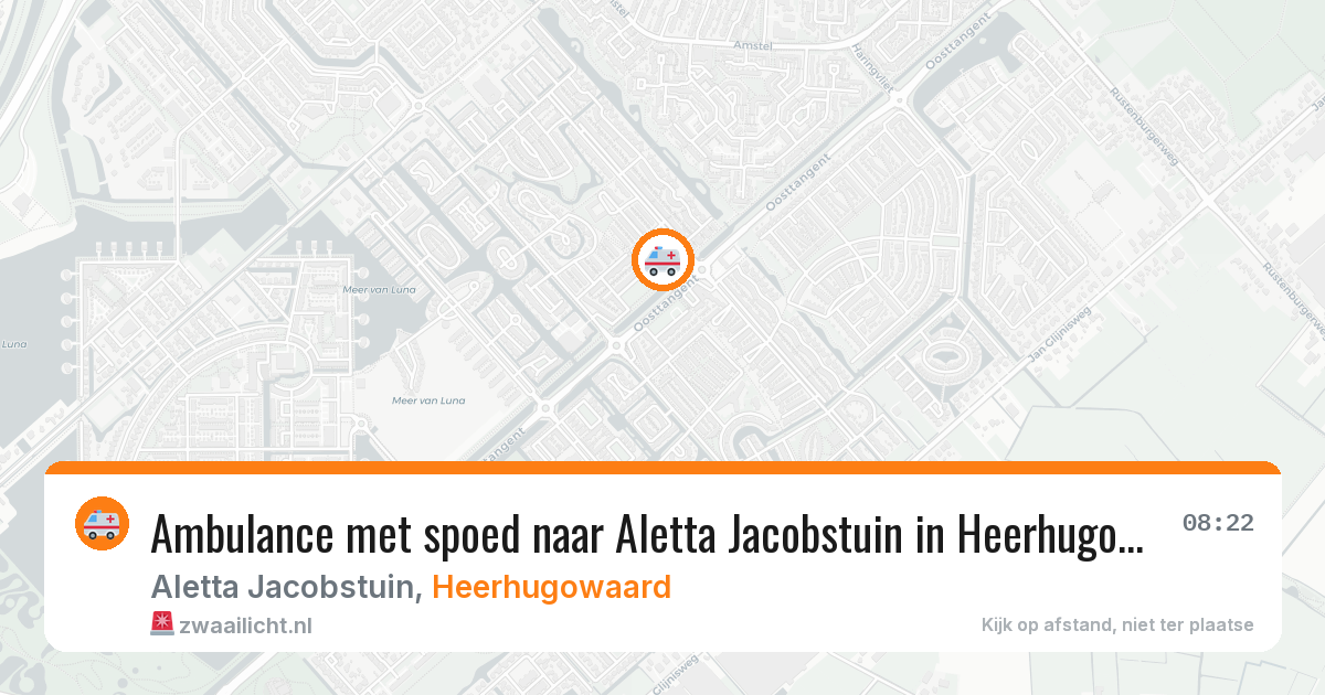 Ambulance met spoed naar Aletta Jacobstuin in Heerhugowaard — 22 jan 2026