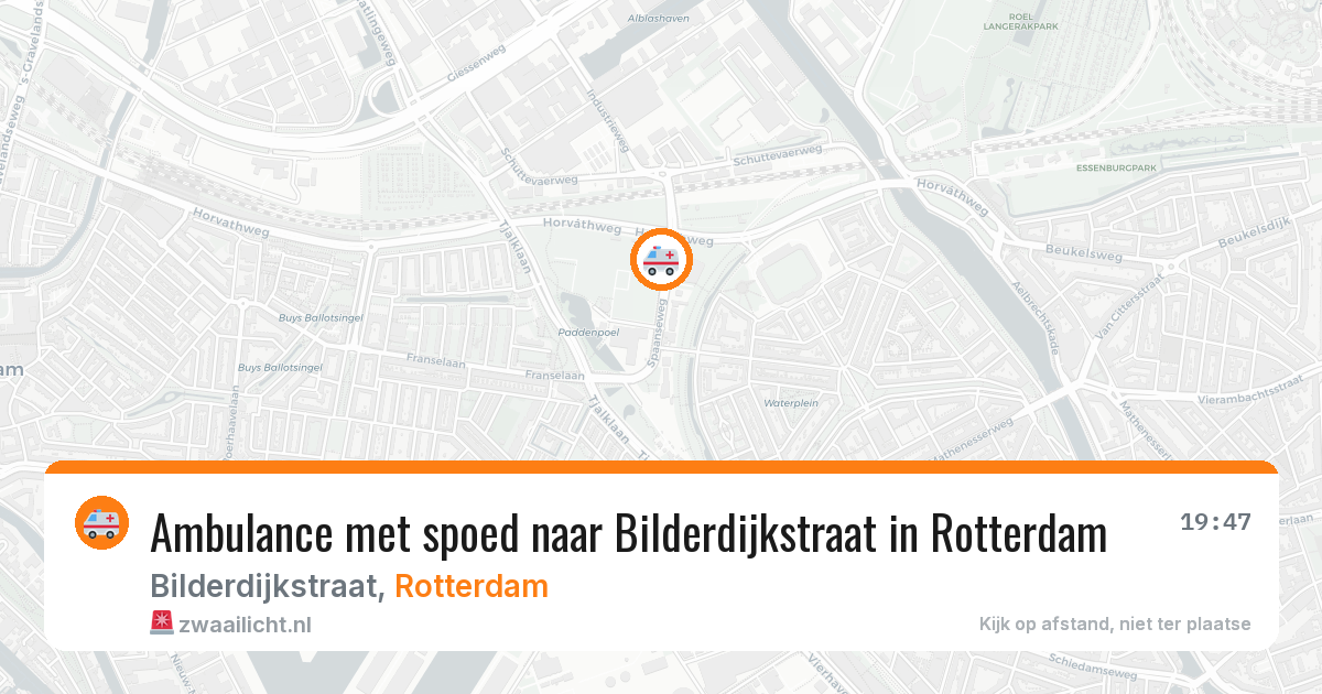 Ambulance met spoed naar Bilderdijkstraat in Rotterdam — 8 feb 2026