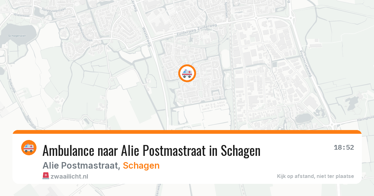 Ambulance naar Alie Postmastraat in Schagen — 16 jul 2026