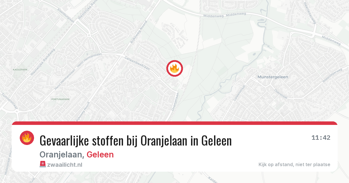 Gevaarlijke stoffen bij Oranjelaan in Geleen — 24 jul 2026