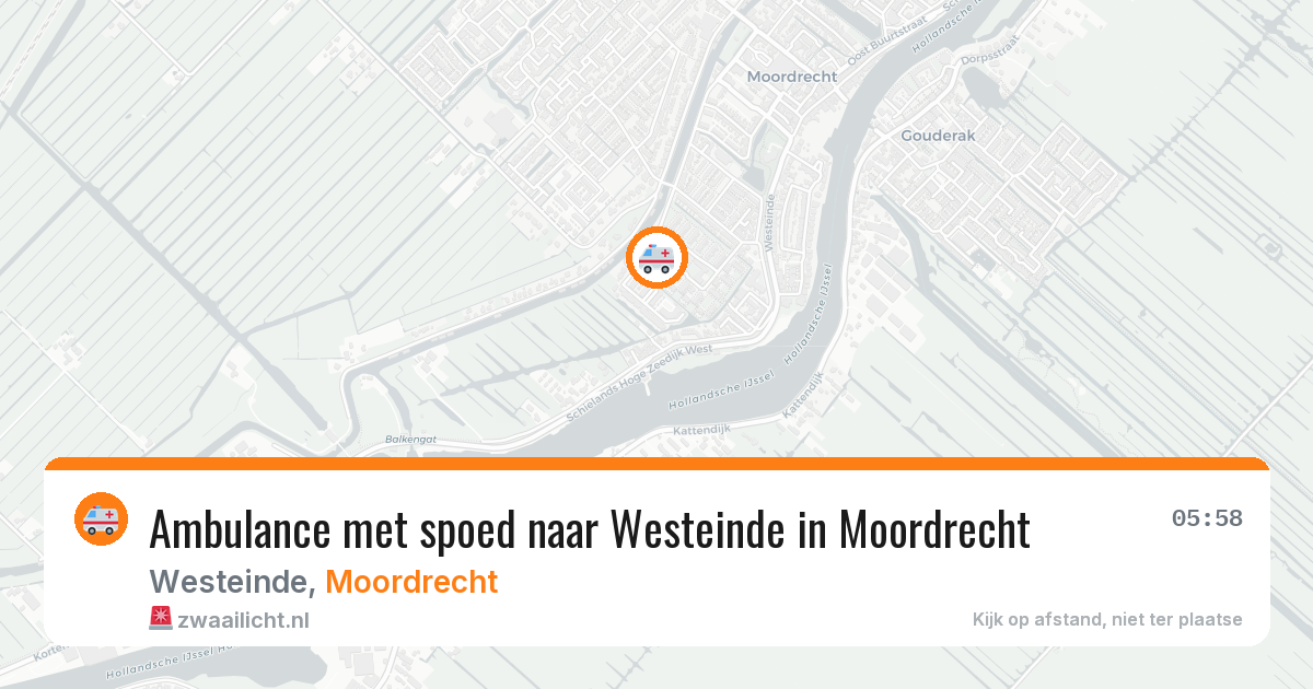 Ambulance met spoed naar Westeinde in Moordrecht — 28 jun 2026