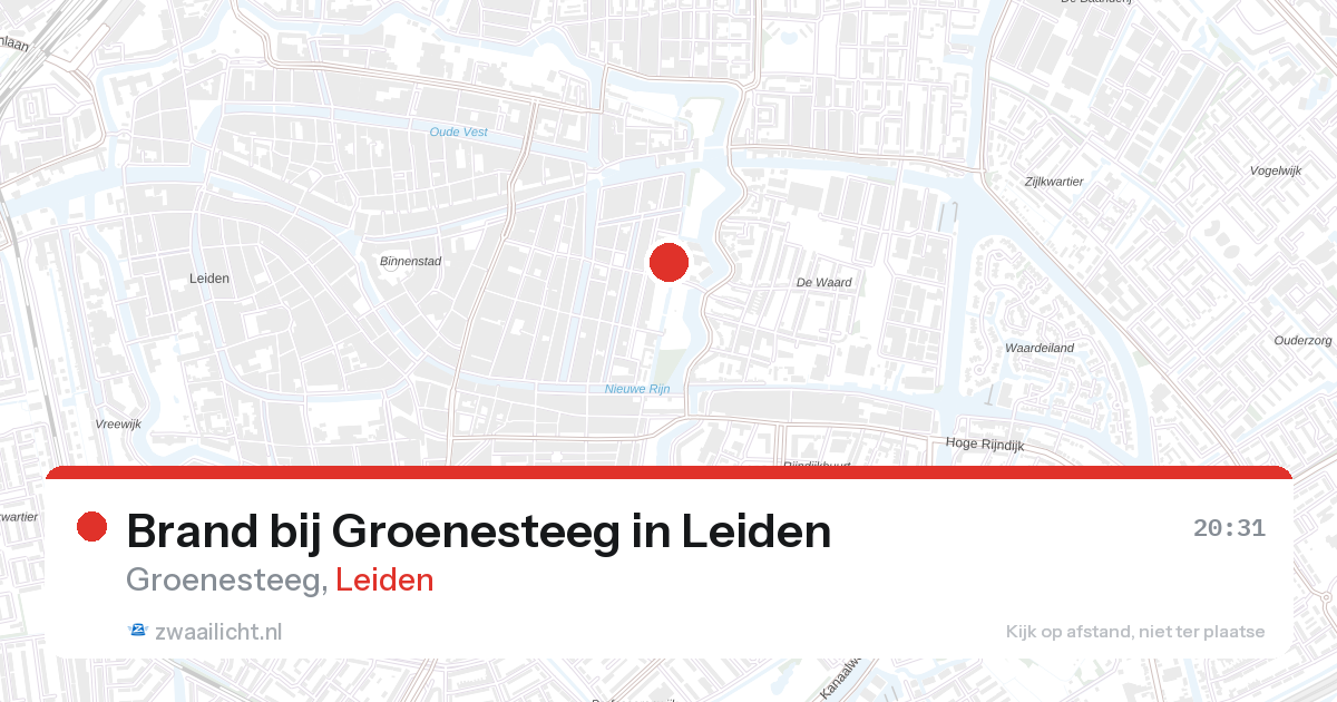 Brand bij Groenesteeg in Leiden — 24 mrt 2026
