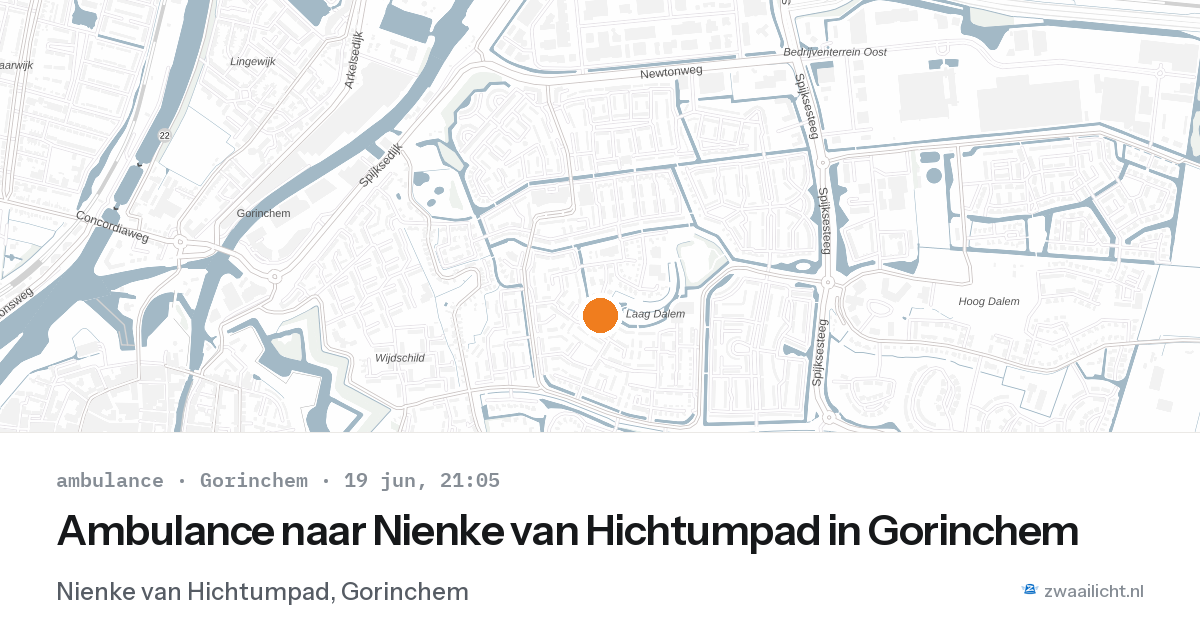 Ambulance naar Nienke van Hichtumpad in Gorinchem — 19 jun 2026
